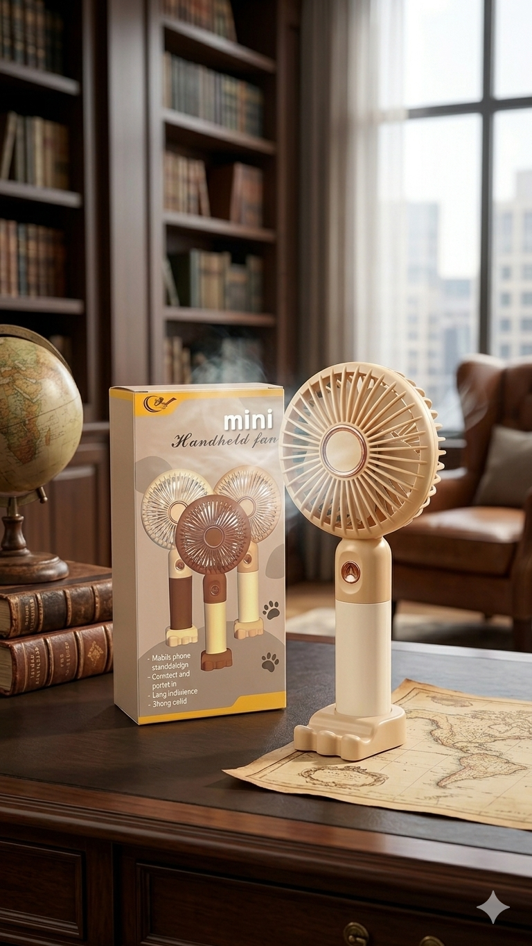 Mini Ventilateur Portable Rechargeable avec Support