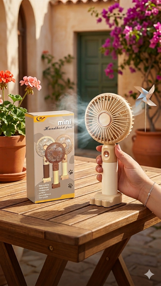 Mini Ventilateur Portable Rechargeable avec Support